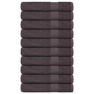 High-Quality Anthracite Towels - 100% Cotton, 10 pcs | HipoMarket