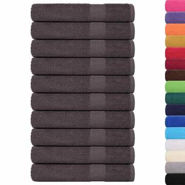 High-Quality Anthracite Towels - 100% Cotton, 10 pcs | HipoMarket