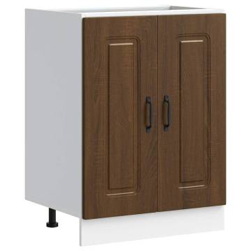 Kalmar Brown Oak Sink Base Cabinet - Perfect Kitchen Storage