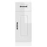 Kalmar High Gloss White Kitchen Base Cabinet - Durable & Practical