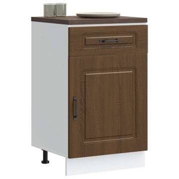 Kitchen Base Cabinet Kalmar | Brown Oak | Engineered Wood