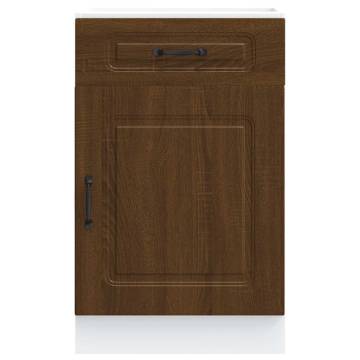 Kitchen Base Cabinet Kalmar | Brown Oak | Engineered Wood