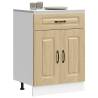  Kitchen Base Cabinet Kalmar Sonoma Oak Engineered Wood Colour sonoma oak Quantity in Package 1 Model kitchen base cabinet (2 doors 1 drawer) 60 cm Number of 