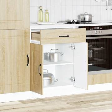 Kalmar Sonoma Oak Kitchen Base Cabinet | Durable Storage Solution