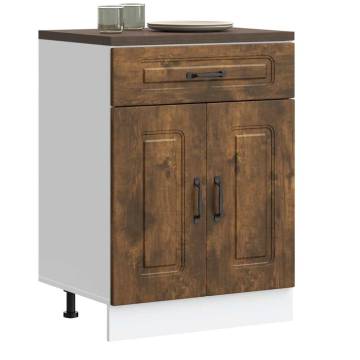 Kalmar Smoked Oak Kitchen Base Cabinet - Stylish Storage Solution