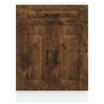 Kalmar Smoked Oak Kitchen Base Cabinet - Stylish Storage Solution