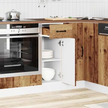 Kalmar Old Wood Kitchen Base Cabinet | Durable & Stylish Storage