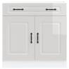 Kalmar High Gloss White Kitchen Base Cabinet - Durable Storage