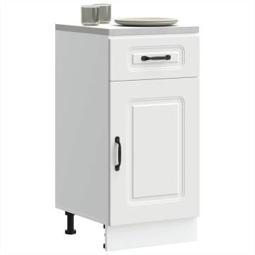 Kalmar White Engineered Wood Kitchen Base Cabinet