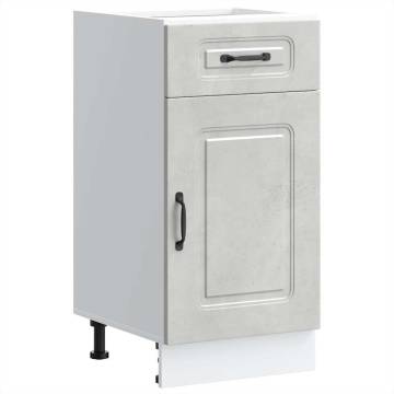 Kitchen Base Cabinet Kalmar - Concrete Grey - Hipomarket