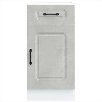 Kitchen Base Cabinet Kalmar - Concrete Grey - Hipomarket