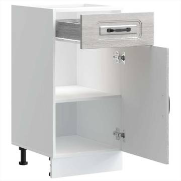 Kalmar Grey Sonoma Kitchen Base Cabinet - Ample Storage & Durable