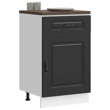 Kalmar Black Engineered Wood Kitchen Base Cabinet | Hipomarket