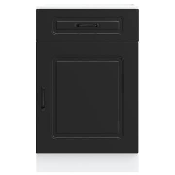 Kalmar Black Engineered Wood Kitchen Base Cabinet | Hipomarket