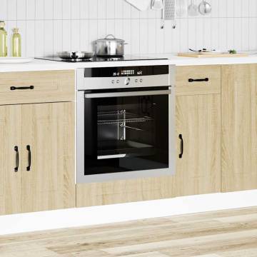 Oven Cabinet Kalmar Sonoma Oak - Durable Engineered Wood