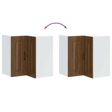 Kalmar Brown Oak Kitchen Wall Corner Cabinet | Hipo Market