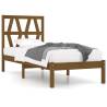 Honey Brown Solid Wood Pine Bed Frame 100x200 cm | Hipo Market