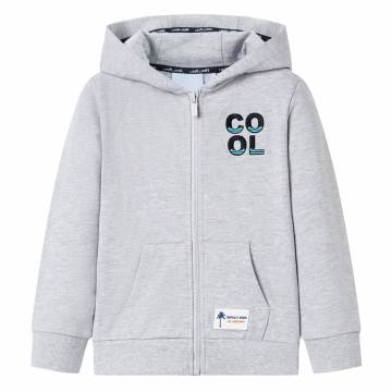 Kids' Hooded Sweatshirt with Zip Grey - Quality Comfort