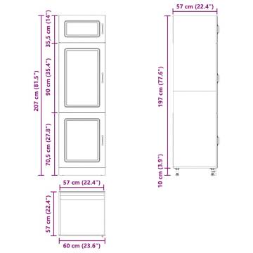 Kalmar Sonoma Oak Kitchen Cupboard - Durable & Stylish Storage