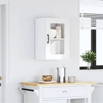 Kalmar High Gloss White Kitchen Wall Cabinet | HipoMarket UK