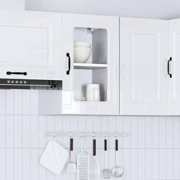 Kalmar High Gloss White Kitchen Wall Cabinet | HipoMarket UK