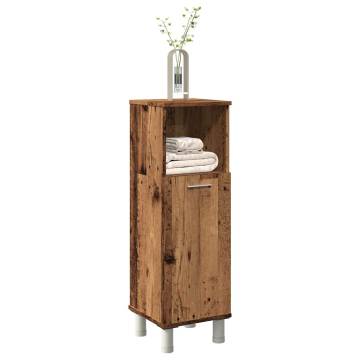 Bathroom Cabinet Old Wood 30x30x95 cm | Stable Storage Solution