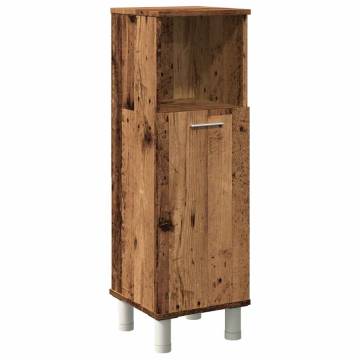 Bathroom Cabinet Old Wood 30x30x95 cm | Stable Storage Solution