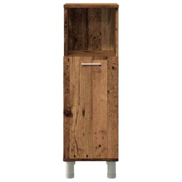 Bathroom Cabinet Old Wood 30x30x95 cm | Stable Storage Solution