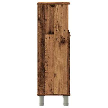 Bathroom Cabinet Old Wood 30x30x95 cm | Stable Storage Solution