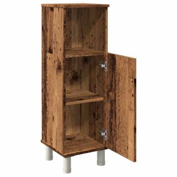 Bathroom Cabinet Old Wood 30x30x95 cm | Stable Storage Solution