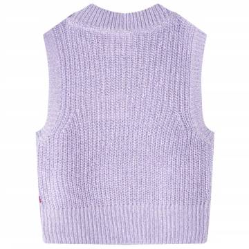 Kids' Sweater Vest Knitted Light Lilac Size 140 | HipoMarket