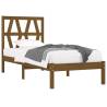 Honey Brown Solid Wood Pine Bed Frame 100x200 cm | Hipo Market