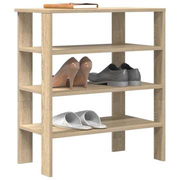 Sonoma Oak Shoe Rack - Stylish & Space-Saving Storage Solution