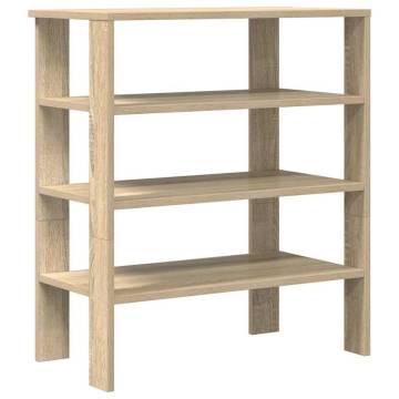 Sonoma Oak Shoe Rack - Stylish & Space-Saving Storage Solution