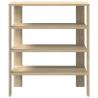 Sonoma Oak Shoe Rack - Stylish & Space-Saving Storage Solution