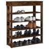 Elegant Smoked Oak Shoe Rack - Space-Saving & Durable Design