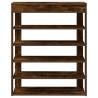 Elegant Smoked Oak Shoe Rack - Space-Saving & Durable Design