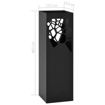 Stylish Black Steel Umbrella Stand | Durable & Practical Design