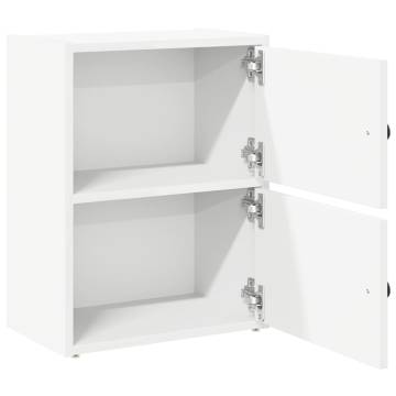 Stylish White Bookcase 40x24x52 cm - Stable Engineered Wood