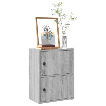 Stylish Grey Sonoma Bookcase - 40x24x52 cm Engineered Wood