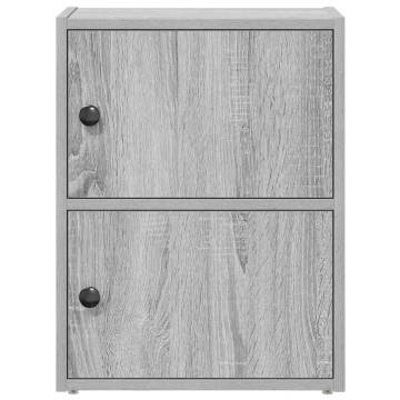 Stylish Grey Sonoma Bookcase - 40x24x52 cm Engineered Wood