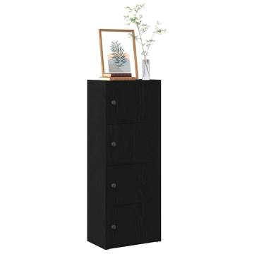 Stylish Black Oak Bookcase - Perfect Home Storage Solution