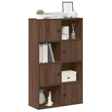 Stylish Brown Oak Bookcase - 60x24x101.5 cm | HipoMarket