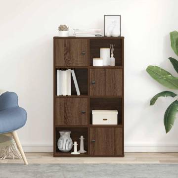 Stylish Brown Oak Bookcase - 60x24x101.5 cm | HipoMarket