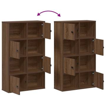 Stylish Brown Oak Bookcase - 60x24x101.5 cm | HipoMarket