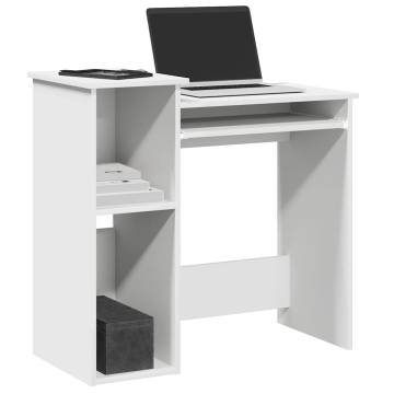 White Desk with Shelves - Stylish & Practical 84x40 cm