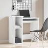 White Desk with Shelves - Stylish & Practical 84x40 cm