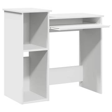 White Desk with Shelves - Stylish & Practical 84x40 cm