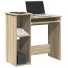  Desk with Shelves Sonoma Oak 84x40x78 cm Engineered Wood Colour sonoma oak 