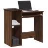  Desk with Shelves Brown Oak 84x40x78 cm Engineered Wood Colour brown oak 